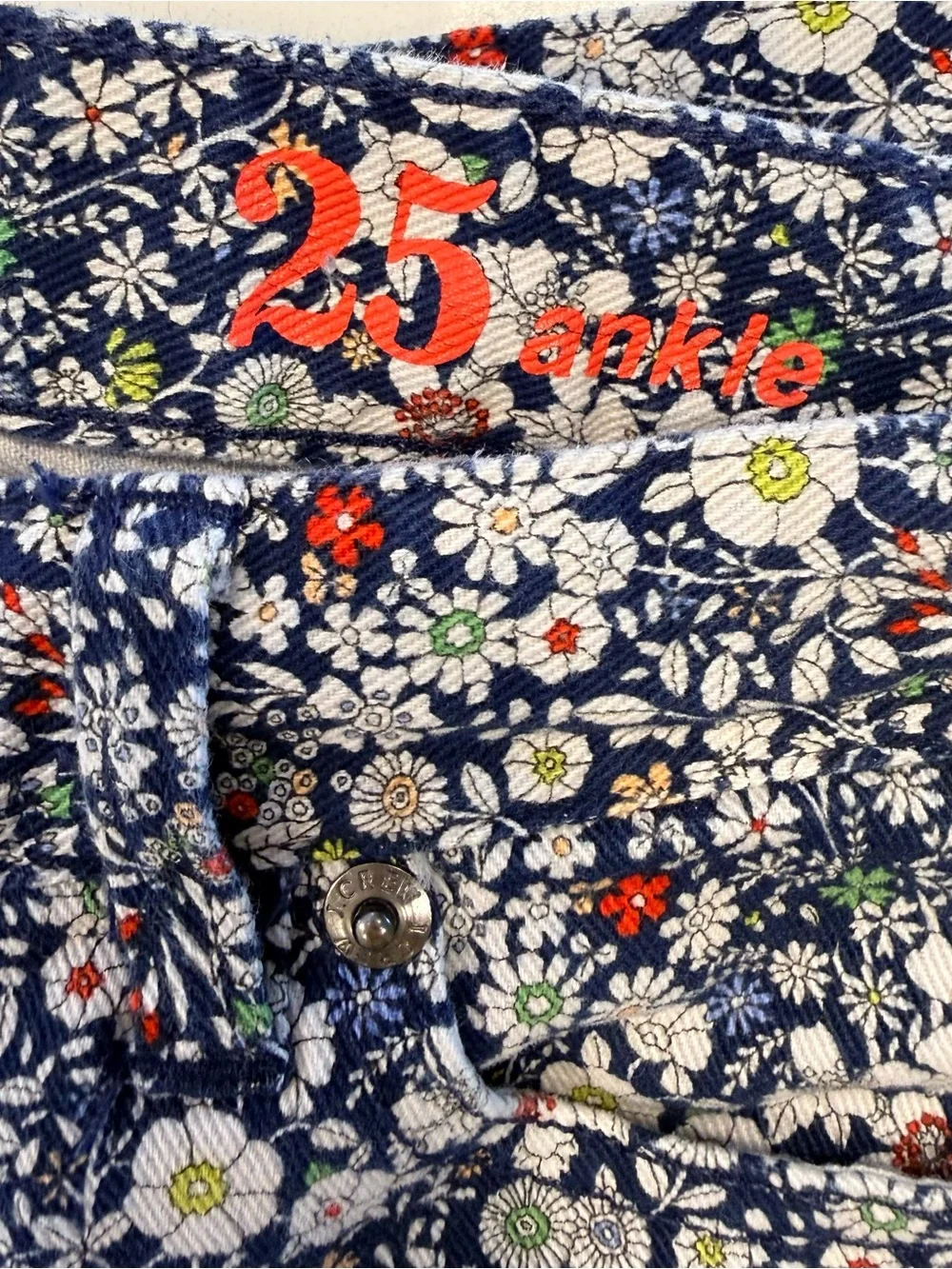 J.Crew Toothpick Liberty Print Skinny‎ Jeans Women’s Size 25